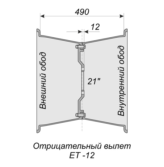 Assembled wheel X-TRIM (2 layers) with 6х139,7, DIA 110 disk 