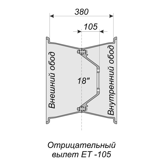 Assembled wheel M-TRIM (2 layers) with 6х139,7, DIA 110 disk 